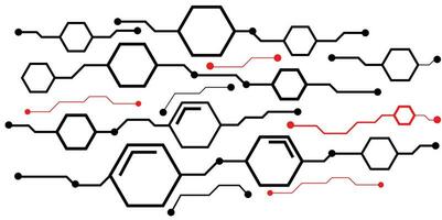 Hexagon vector for scientific medical technology background geometric hexagon shape style healthy polygon concept.cell and atom molecule.eps10