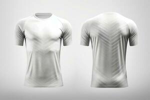 Mockup sports football team uniforms white shirt, Generative AI illustration photo