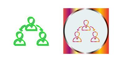 Unique Connected Users Vector Icon