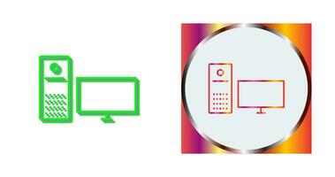 Unique Computer Vector Icon