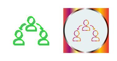 Unique Connected Profiles Vector Icon