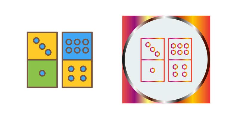 Domino Game Vector Icon