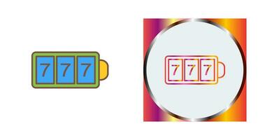 Slot Machine with Sevens Vector Icon