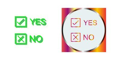 Yes No Option Vector Icon