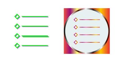 Unique Bulleted list Vector Icon