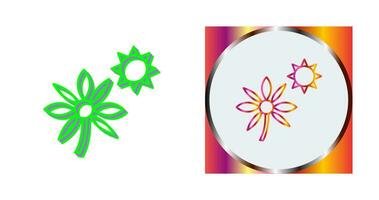 Flower in sunlight Vector Icon