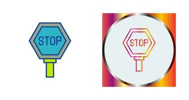 icono de vector de señal de stop