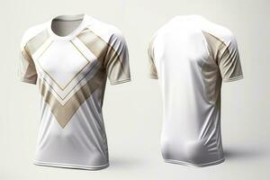 Mockup sports football team uniforms multicolors shirt, Generative AI illustration photo