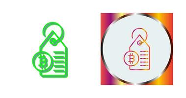 Bitcoin Label Tag Vector Icon