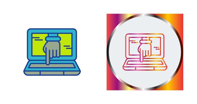 Computer Hacking Vector Icon