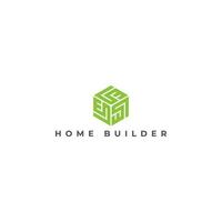 Abstract Monogram Initial Letter GW or WG Hexagon concept Logo Template Design in green color isolated on a white background. Abstract letter GW logo applied for home builder logo design inspiration vector