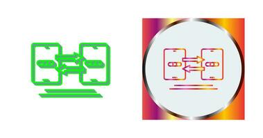 icono de vector de sincronización de datos