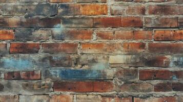 Red brick wall seamless background, texture pattern for continuous replicate, Generative AI illustration photo