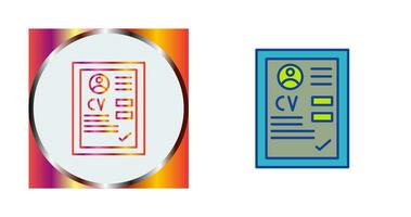 CV Vector Icon