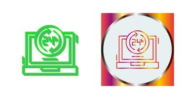 24 Hours Vector Icon