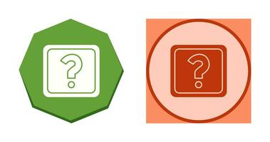 Unique Question Mark Vector Icon