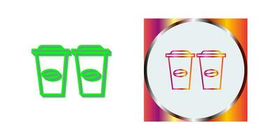 Two Coffees Vector Icon