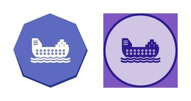 Cargo Ship Vector Icon