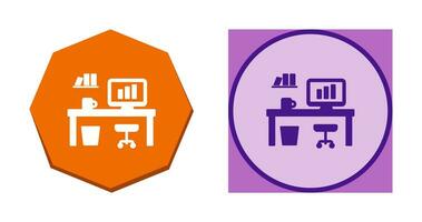 Office Desk Vector Icon