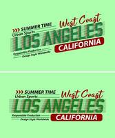 Los Angeles city vintage urban vibes striped shadow typeface, for print on t shirts etc. vector