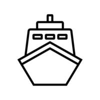 Simple ship icon. Sea transport cargo ship. Vector. vector