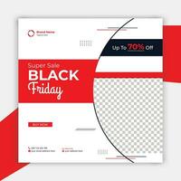 Black Friday social media banner, fashion sale template, product marketing banner for social media vector