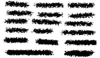 collection of black brushstrokes vector