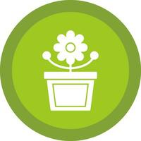 diseño de icono de vector de maceta de flores