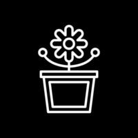 diseño de icono de vector de maceta de flores