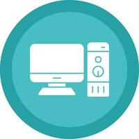 Desktop Computer Vector Icon Design