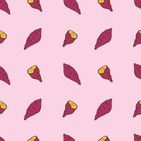 simple sweet potatoes character seamless pattern vector