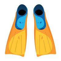 Trendy Diving Fins vector