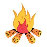 Trendy Bonfire Concepts vector