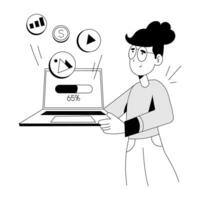 Trendy Content Loading vector