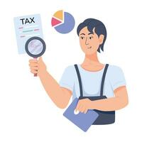 Trendy Tax Accountant vector