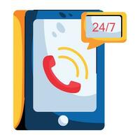 Trendy Call Service vector