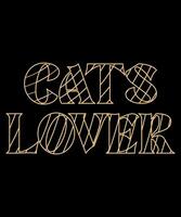 Cats Lover Typography Tshirt design vector