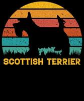 Scottish Terrier Vintage Tshirt Design vector