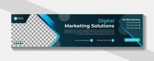 Corporate business and digital marketing agency social media banner, header, and cover design with balloon concept. Modern business marketing agency social media cover vector