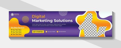 Corporate social media cover, banner, design template vector