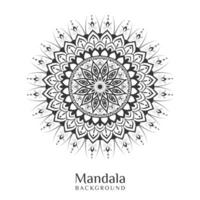 Elegant luxury mandala in outline design vector