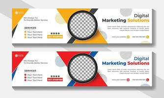 We are digital marketing solution social media cover template vector