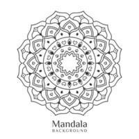 elegante único mandala en contorno diseño vector