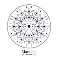 elegante diamante mandala en contorno diseño vector