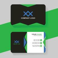 Modern blue business card template vector