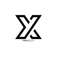 Letter Yx or Xy line art creative modern unique shape abstract monogram minimal logo vector