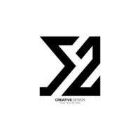 Letter Sz rectangle shape unique shapes alphabet monogram abstract vector