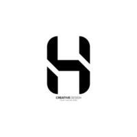 Letter Sh with digital flat shape modern stylish abstract initial monogram logo vector