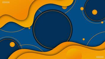 abstract wave and round flowing graphic background vector