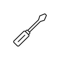 screwdriver icon. outline icon vector
